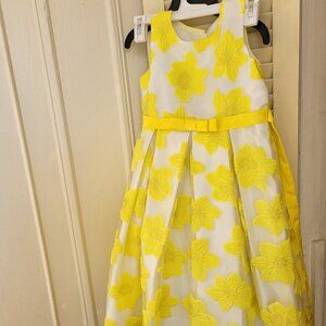 Yellow and white floral dress